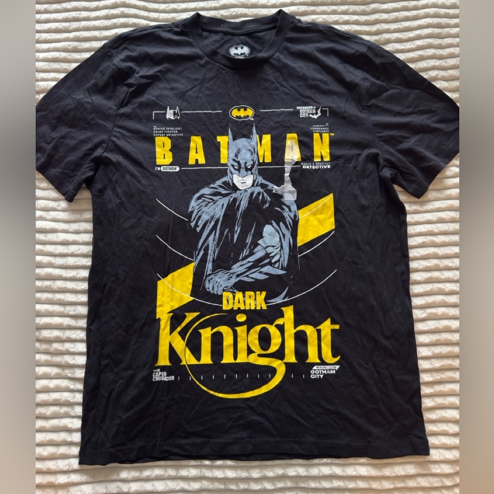 Batman Dark Knight Graphic Tee - Black and Yellow